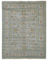 8x10 Gray Kuba Afghan Hand Knotted Wool Area Rug